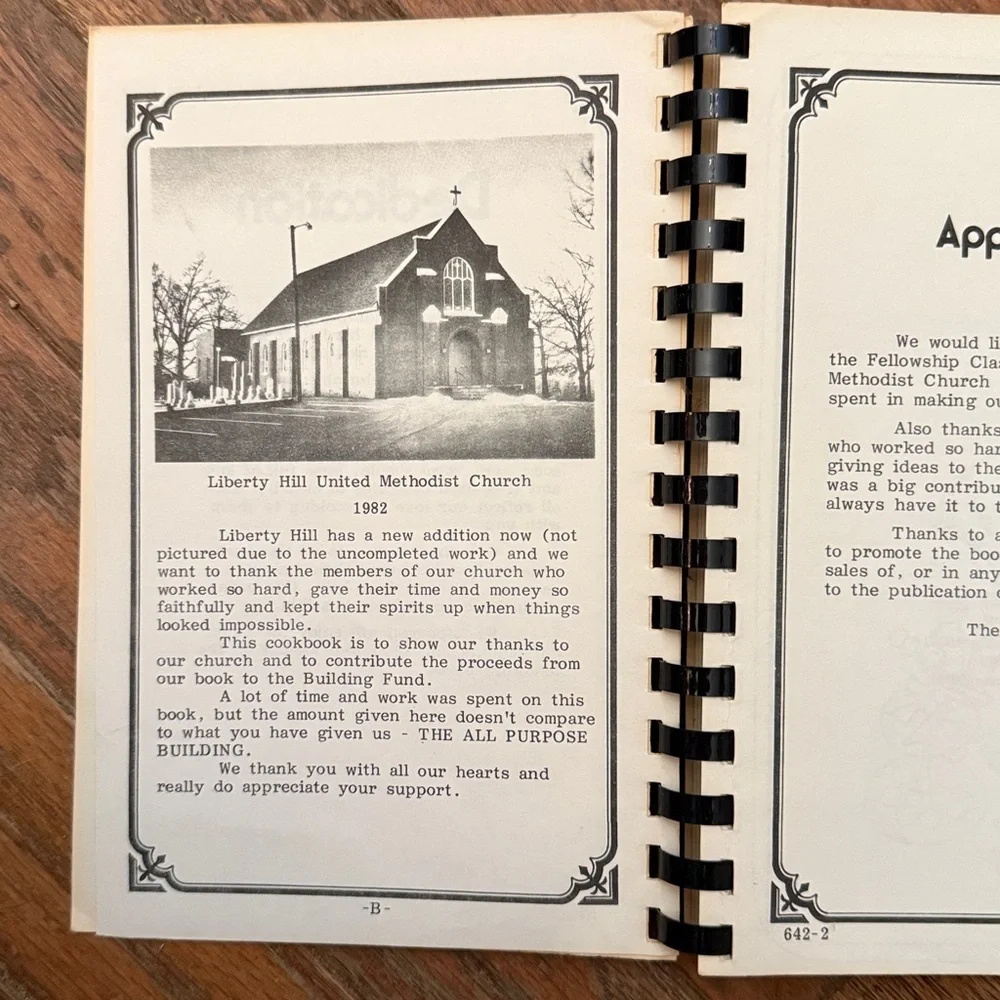 Vintage Our Favorite Recipes Liberty Hill UMC 1982